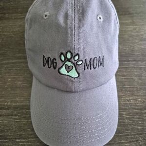 OpenRoad 'Dog Mom' Paw Print Baseball Hat Gray One Size - New